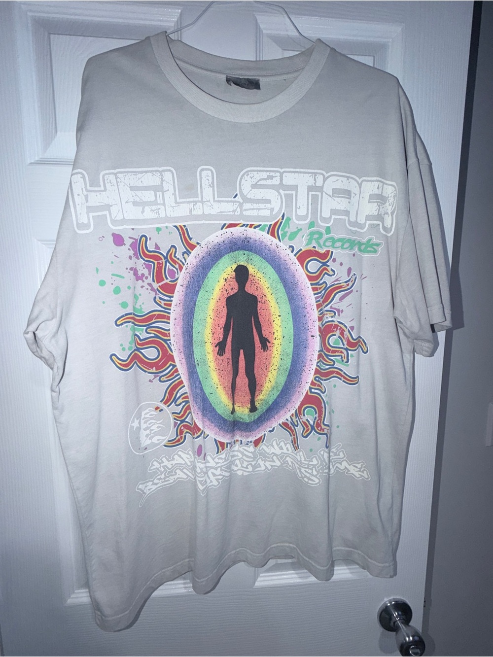 Hellstarr Records White Short Sleeve Graphic Tee